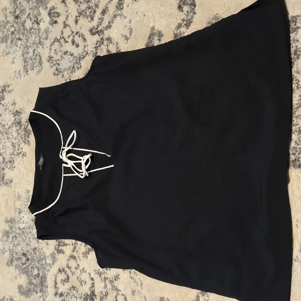 Tommy Hilfiger Dark Navy Blue Sleeveless tank Shirt Womens L tie front